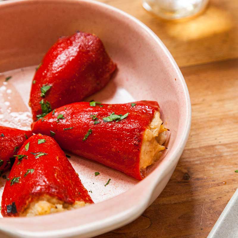 Photo of Piquillos Rellenos de Atún (Tuna and Potato Stuffed Piquillo Peppers)