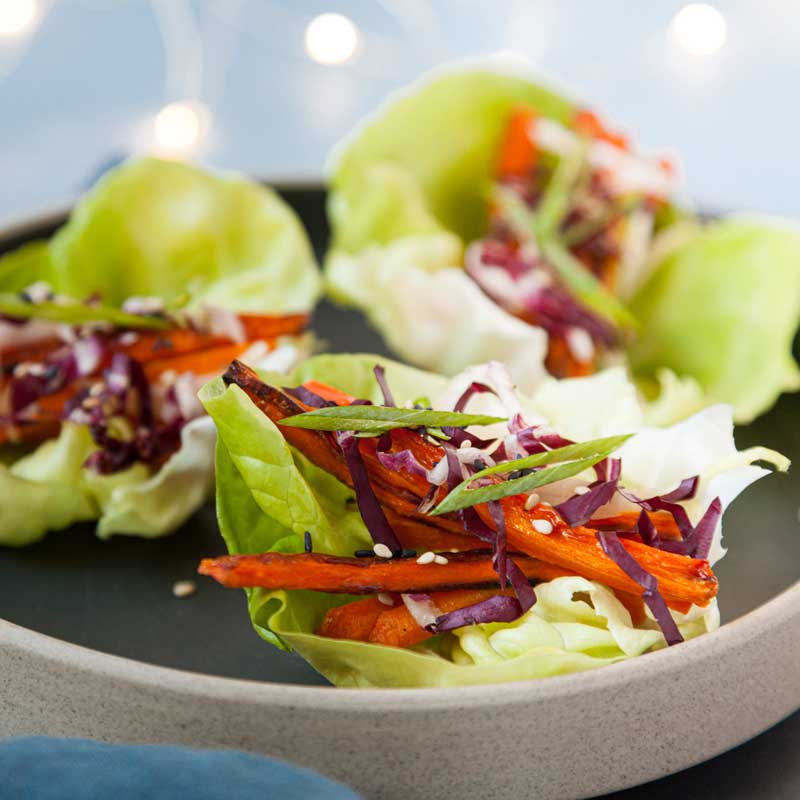 Photo of Roasted Carrot Lettuce Wraps