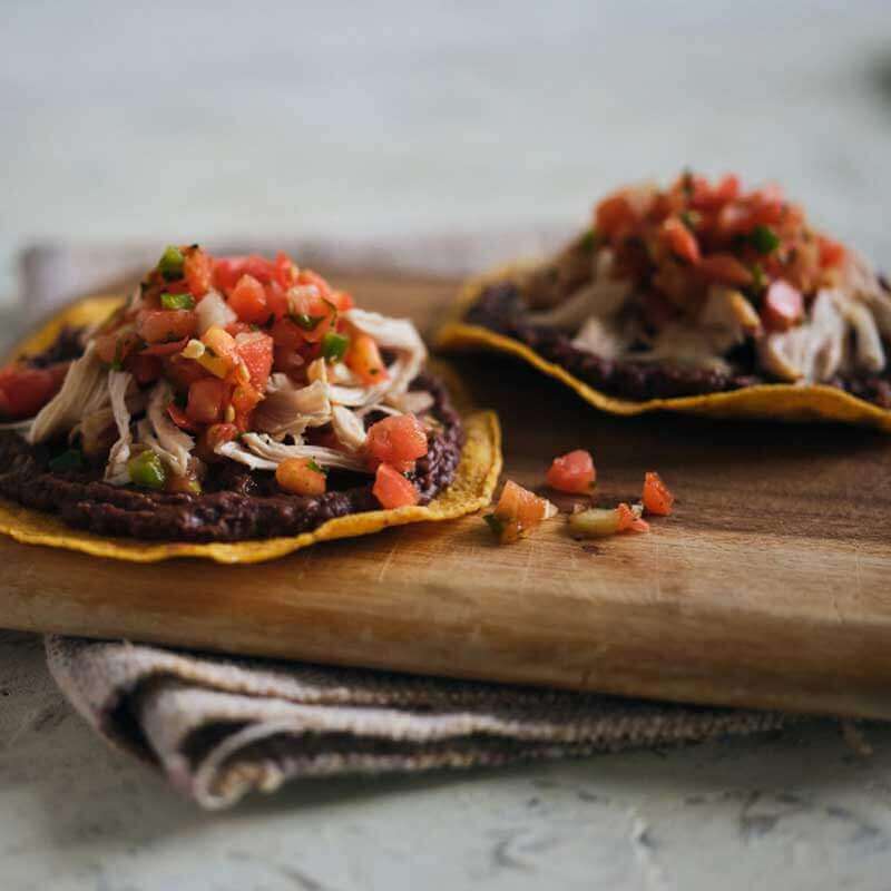 30 Minute Meal Recipes, Rotisserie Chicken Tostadas from Metropolitan Market