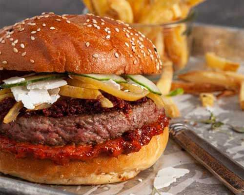 mediterranean lamb burger