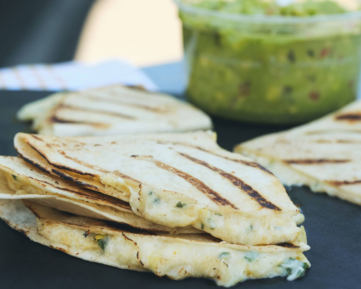 crab and artichoke quesadilla