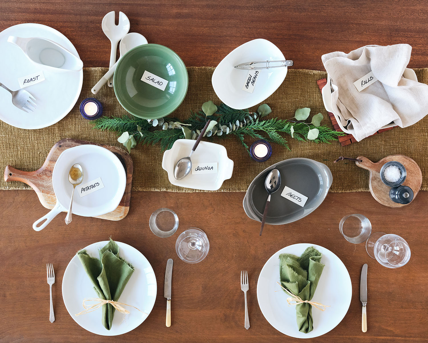 table setting family style