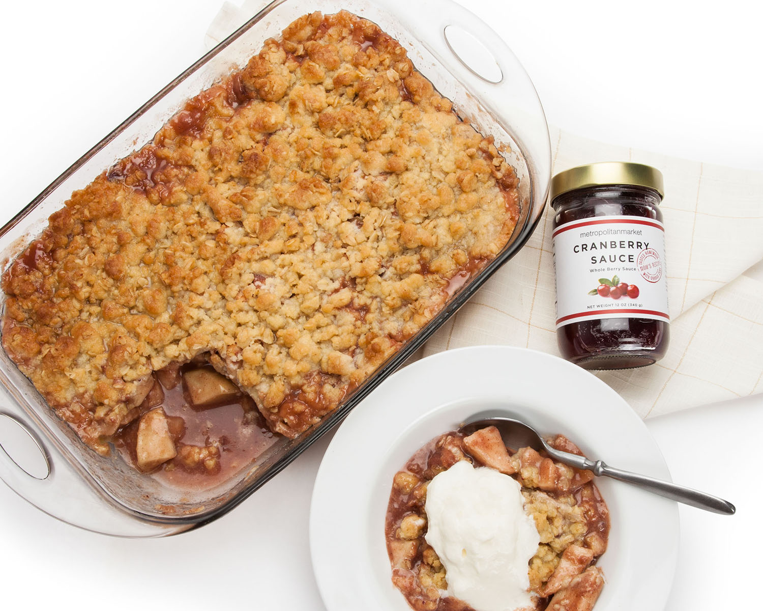 Holiday Dessert Recipes: Apple Cranberry Crisp from Metropolitan Market