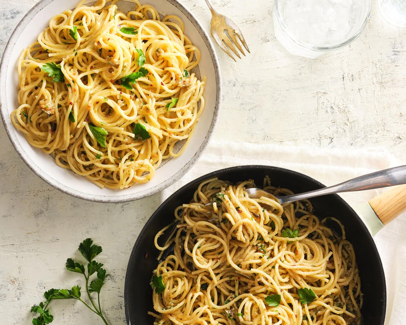 caramelized shallots aglio e olio