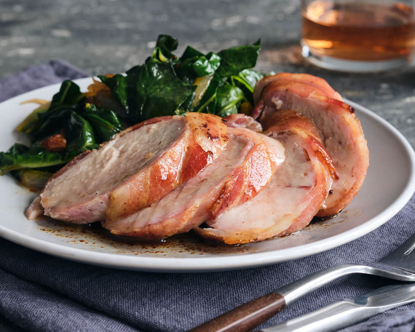 4-Ingredient Pork Tenderloin with Swiss Chard Recipe