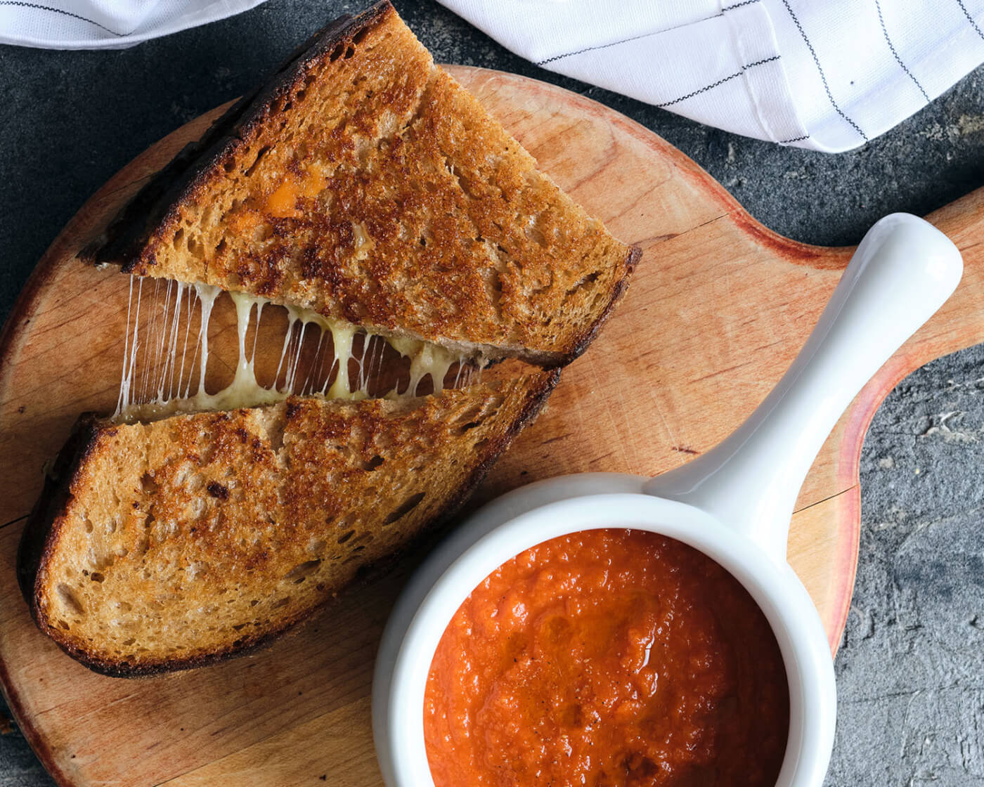 4-Ingredient Grilled Cheese and Tomato Soup Recipe from Metropolitan Market