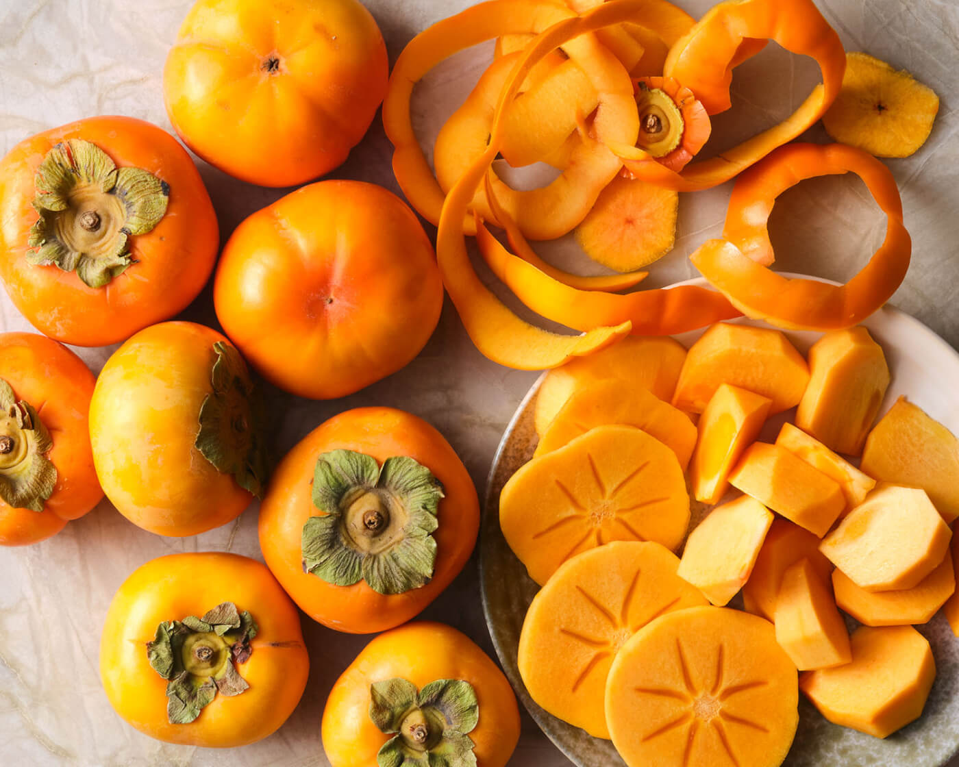 cut persimmons